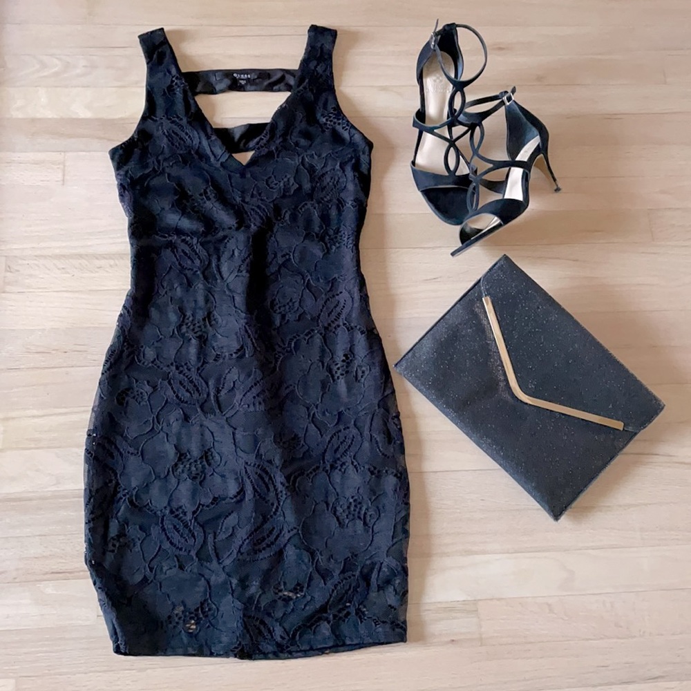 NWOT GUESS Lacey Black Dress